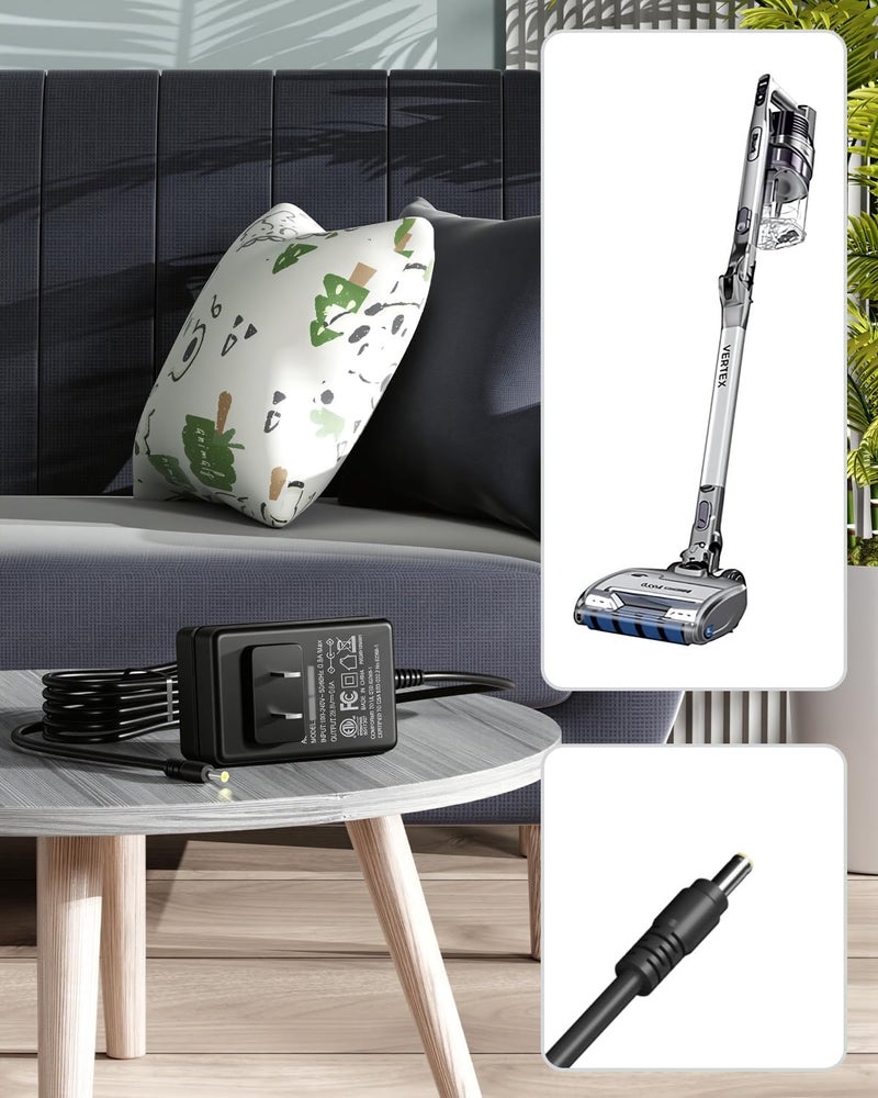 PUIMIT 28.8V Charger for Shark Vertex DK33-288080H-U IZ462H IZ440H IZ441HBRN IZ482H IZ483H IZ662H IZ682H Lightweight Cordless Stick Vacuum Power Cord Replacement 6.5Ft - Image 3
